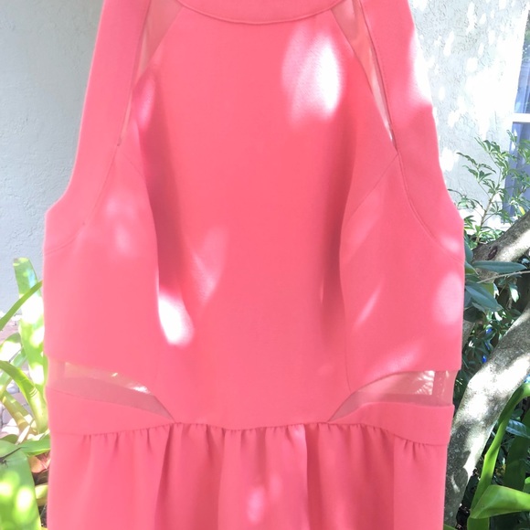 NWOT BCBGENERATION Pink Cocktail Dress w Cutouts - Picture 7 of 7